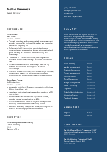 Event Director Resume Template #15