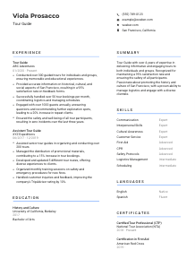 Tour Guide Resume Template #10