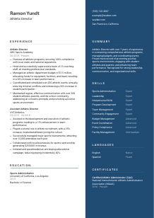 Athletic Director Resume Template #15