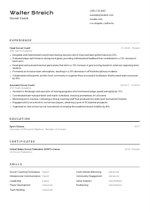 Soccer Coach Resume Template #9