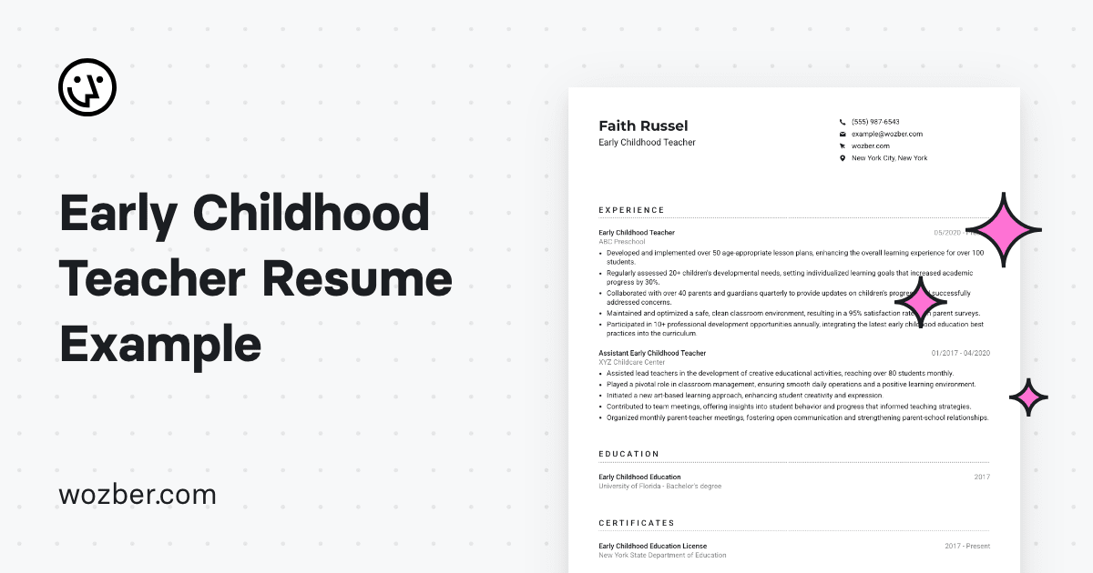 Early Childhood Teacher Resume - Og