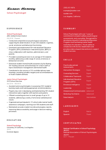 School Psychologist CV Template #22