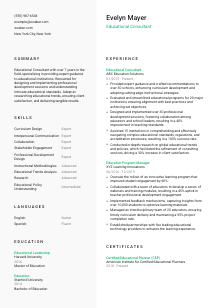 Educational Consultant CV Template #14