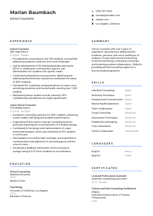 School Counselor Resume Template #10