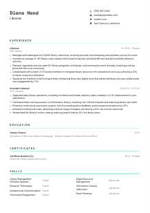Librarian CV Template #18
