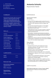 Physical Science Teacher Resume Template #3