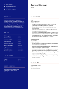 Driver CV Template #21