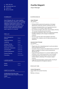 Airport Manager CV Template #21