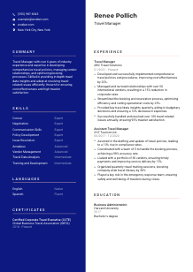 Travel Manager Resume Template #3